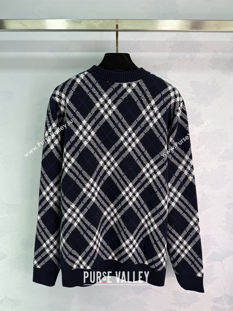 Burberry Zipped Wool Sweater B82109 Blue 2025 (Q-25082109)