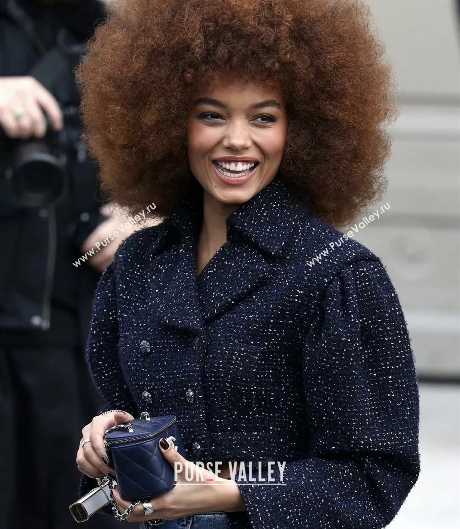 Chanel Tweed Sequins Jacket CH82129 Blue 2025 (Q-25082129)