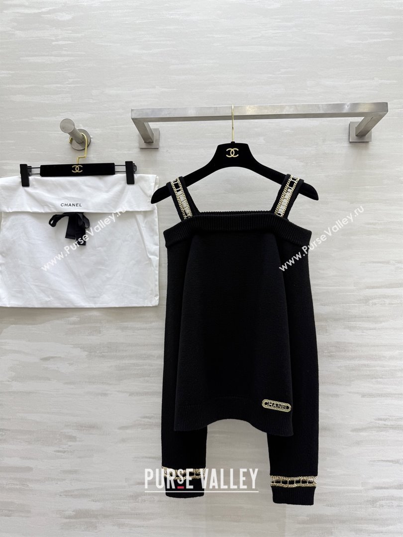 Chanel Cashmere Sweater CH82133 Black 2025 (Q-25082133)