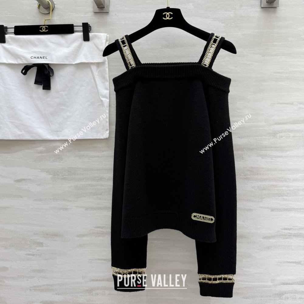Chanel Cashmere Sweater CH82133 Black 2025 (Q-25082133)