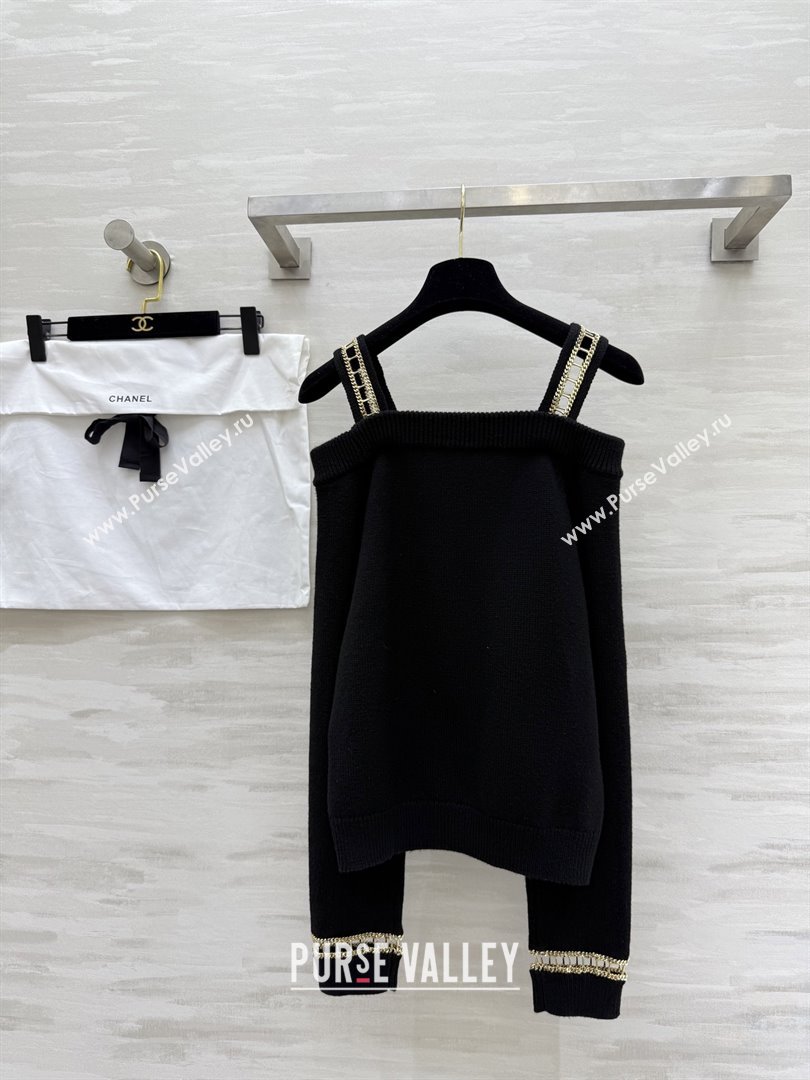 Chanel Cashmere Sweater CH82133 Black 2025 (Q-25082133)