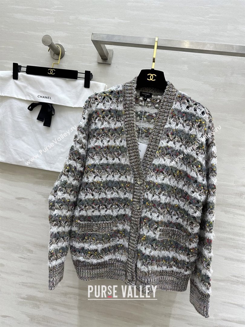 Chanel Wool Cardigan CH82135 Grey 2025 (Q-25082135)