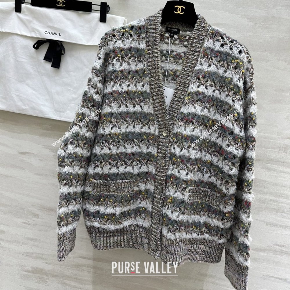 Chanel Wool Cardigan CH82135 Grey 2025 (Q-25082135)