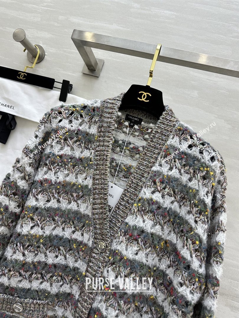 Chanel Wool Cardigan CH82135 Grey 2025 (Q-25082135)