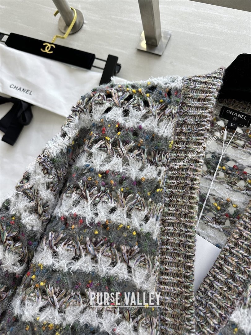 Chanel Wool Cardigan CH82135 Grey 2025 (Q-25082135)