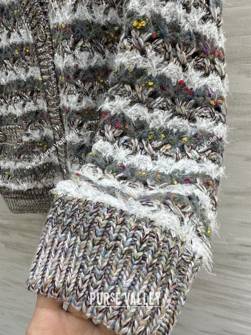 Chanel Wool Cardigan CH82135 Grey 2025 (Q-25082135)