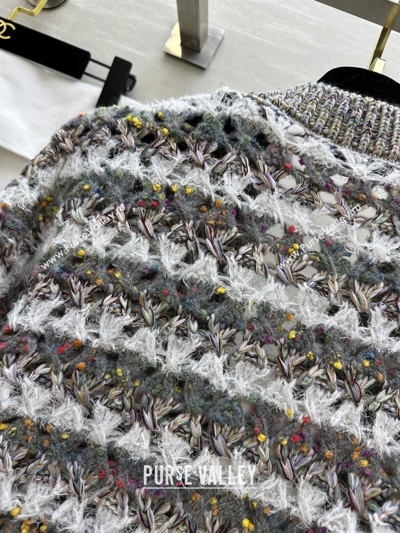 Chanel Wool Cardigan CH82135 Grey 2025 (Q-25082135)