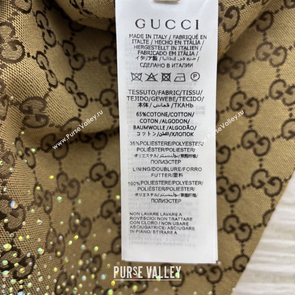 Gucci GG Skirt with Crystals G82137 Brown 2025 (Q-25082137)