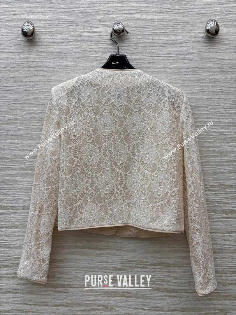 Chanel Lace Jacket CH82140 Beige/White 2025 (Q-25082140)