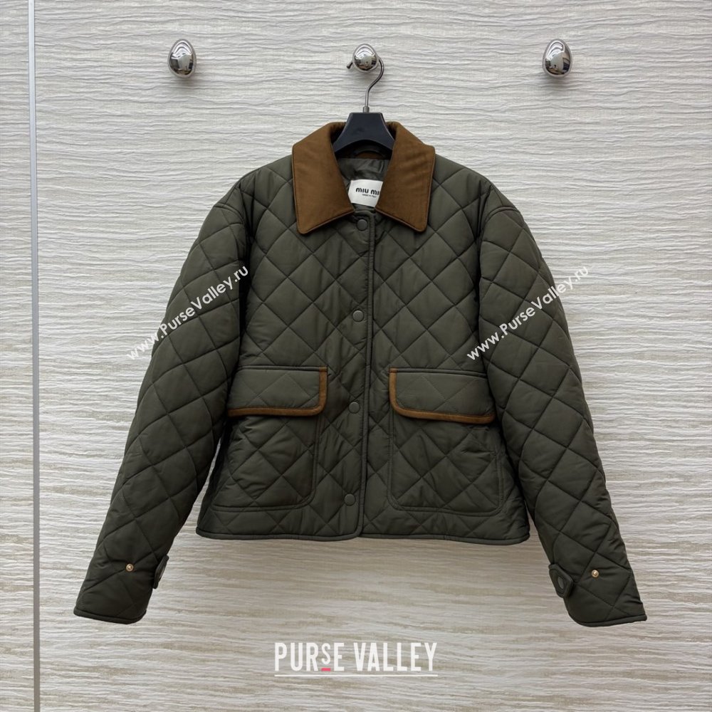 Miu Miu Padded Jacket M82101 Green 2025 (Q-25082201)