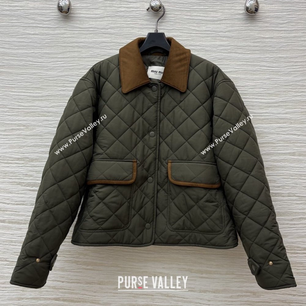 Miu Miu Padded Jacket M82101 Green 2025 (Q-25082201)
