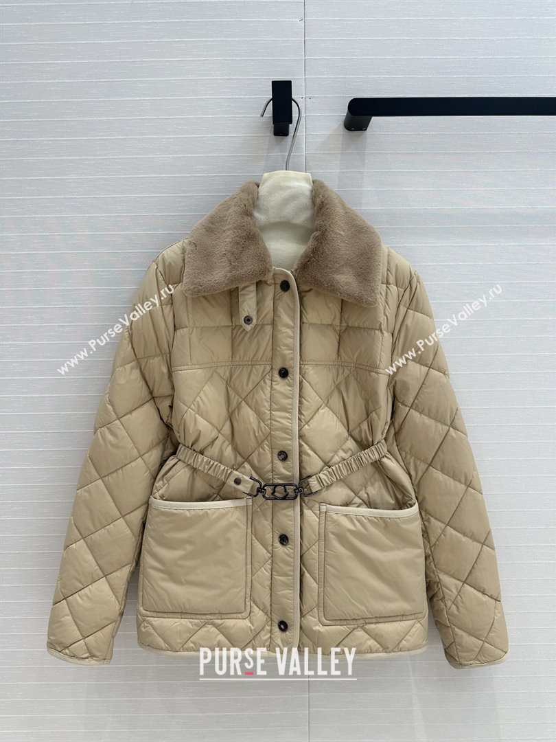 Moncler Down Jacket with Belt M82114 Brown 2025 (Q-25082214)