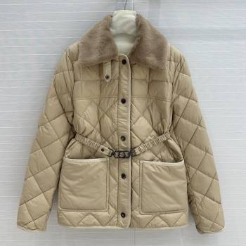 Moncler Down Jacket with Belt M82114 Brown 2025 (Q-25082214)
