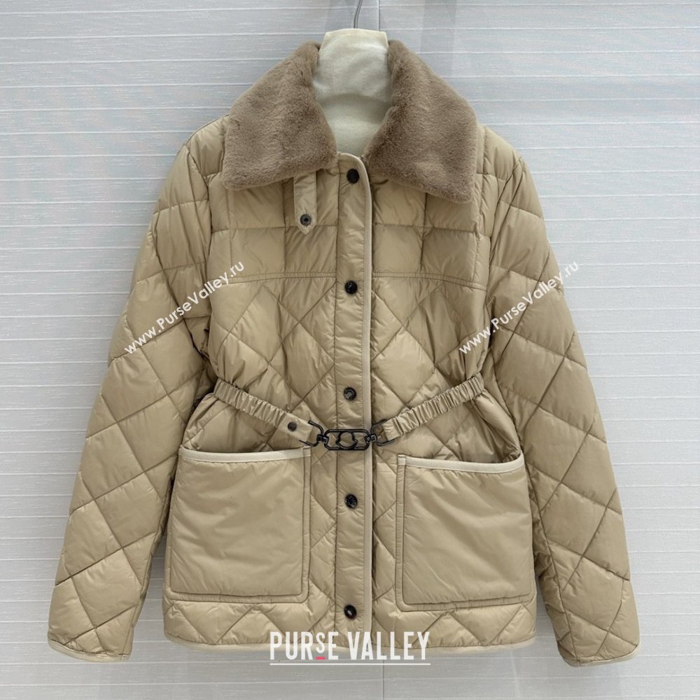 Moncler Down Jacket with Belt M82114 Brown 2025 (Q-25082214)