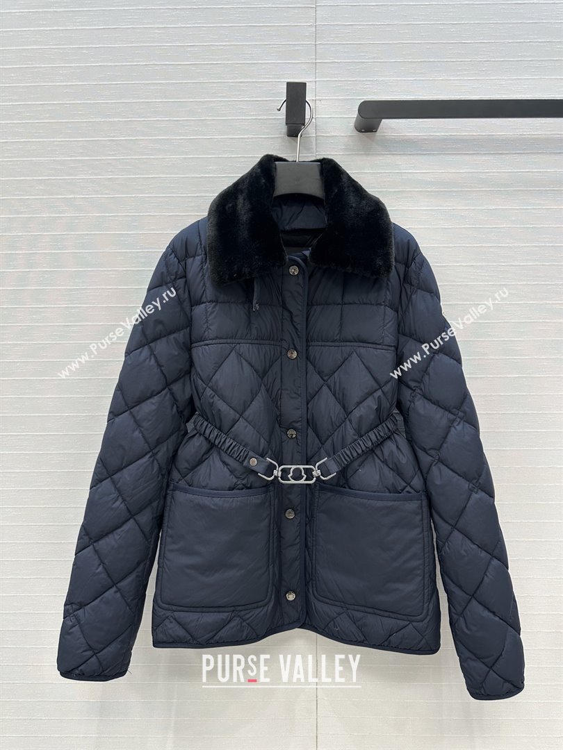 Moncler Down Jacket with Belt M82115 Black 2025 (Q-25082215)