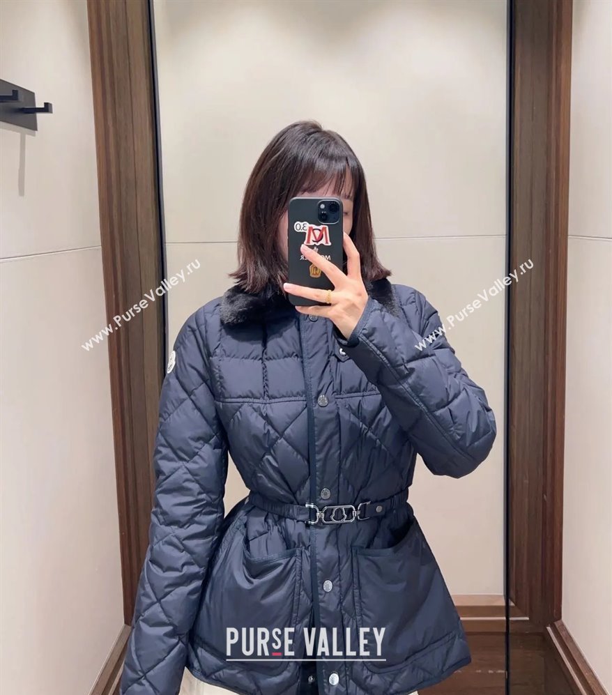 Moncler Down Jacket with Belt M82115 Black 2025 (Q-25082215)