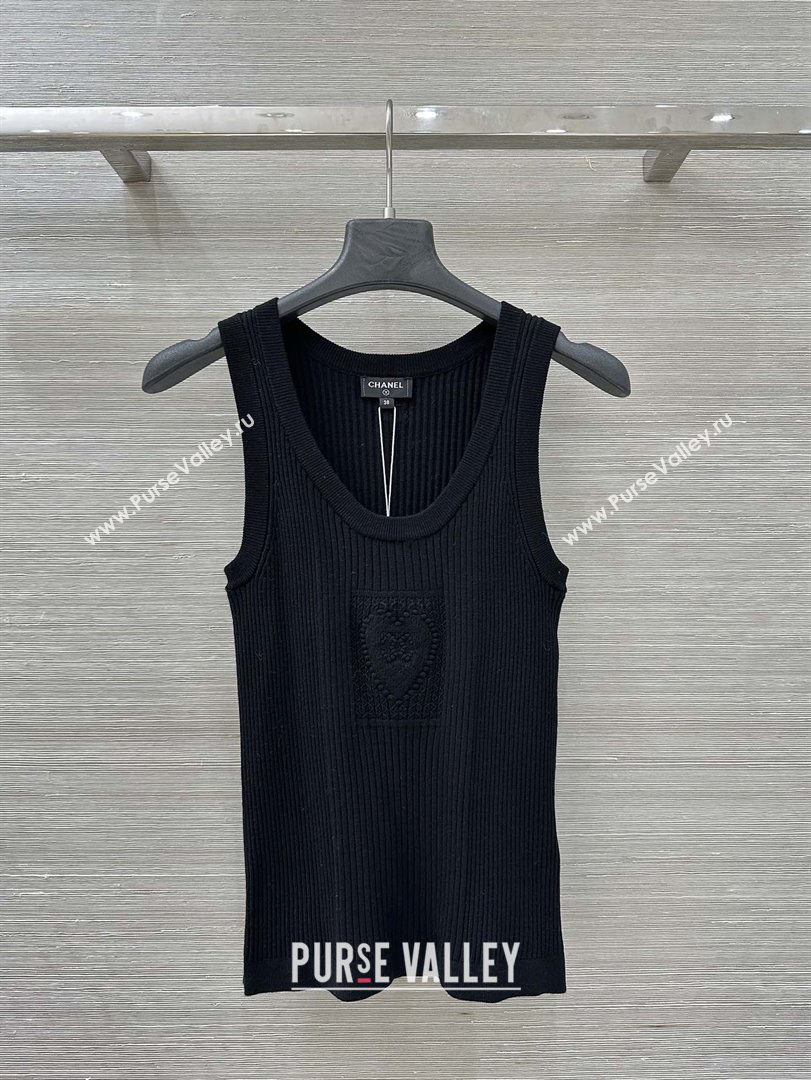 Chanel Knit Vest CH82119 Black 2025 (Q-25082119)