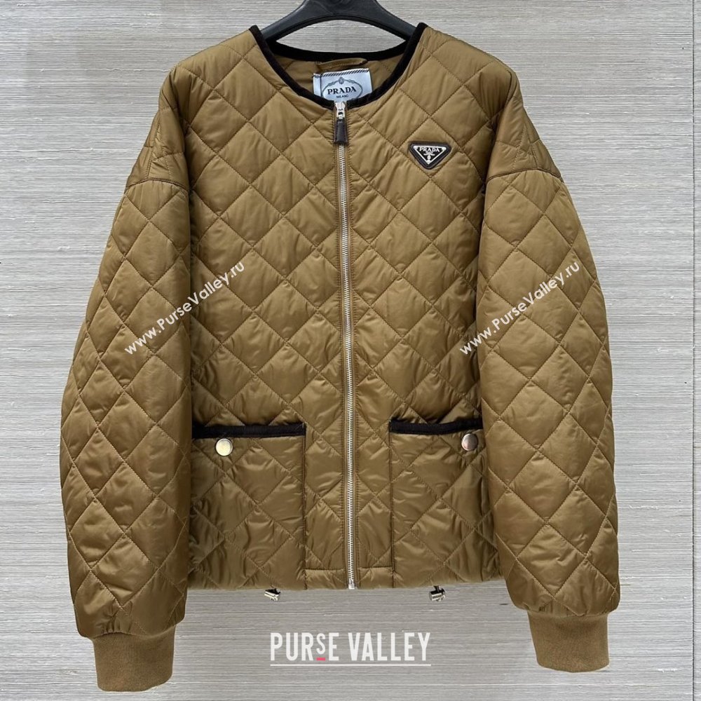 Prada Padded Jacket P82126 Brown 2025 (Q-25082126)