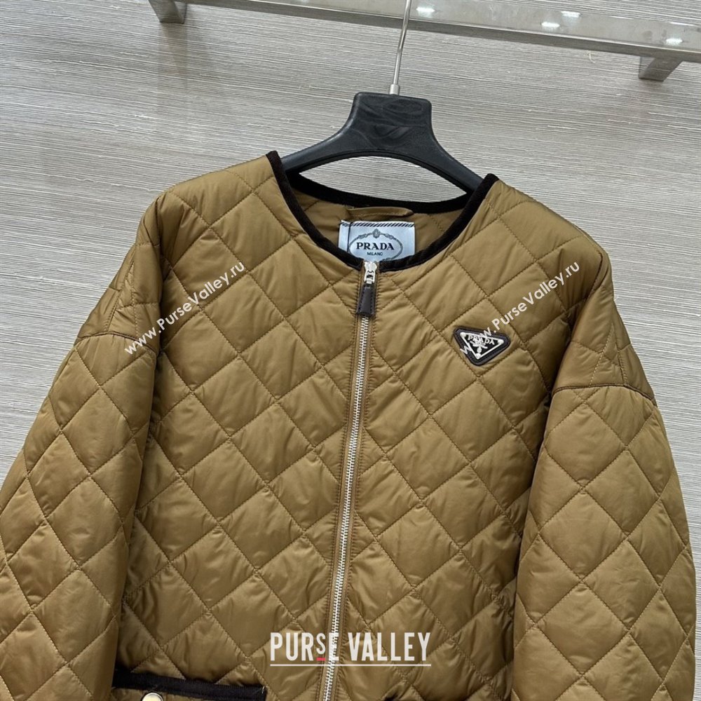 Prada Padded Jacket P82126 Brown 2025 (Q-25082126)