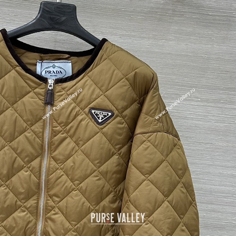 Prada Padded Jacket P82126 Brown 2025 (Q-25082126)