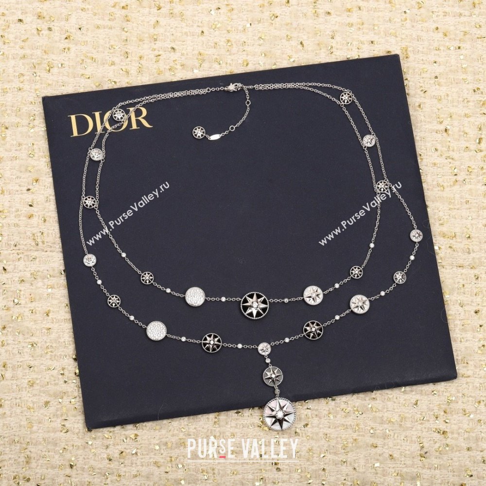 Dior Rose Des Vents Necklace D082808 Silver 2025 (MLD-25082808)