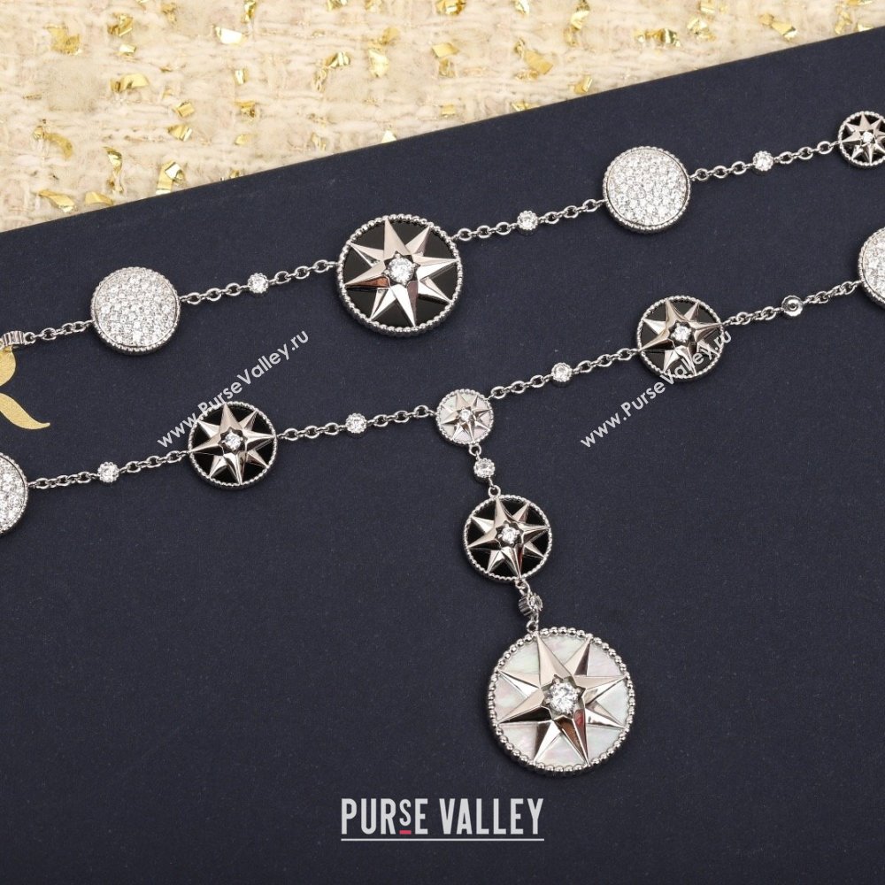 Dior Rose Des Vents Necklace D082808 Silver 2025 (MLD-25082808)