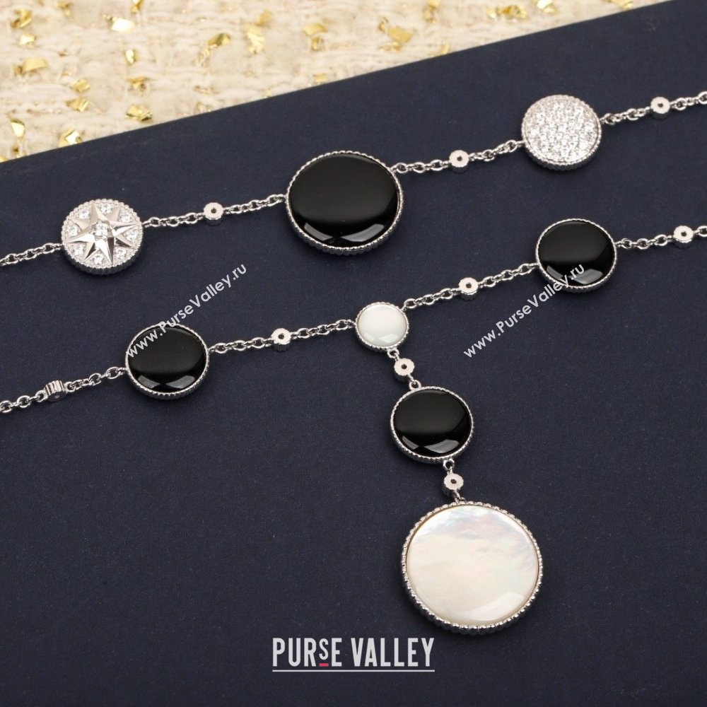 Dior Rose Des Vents Necklace D082808 Silver 2025 (MLD-25082808)