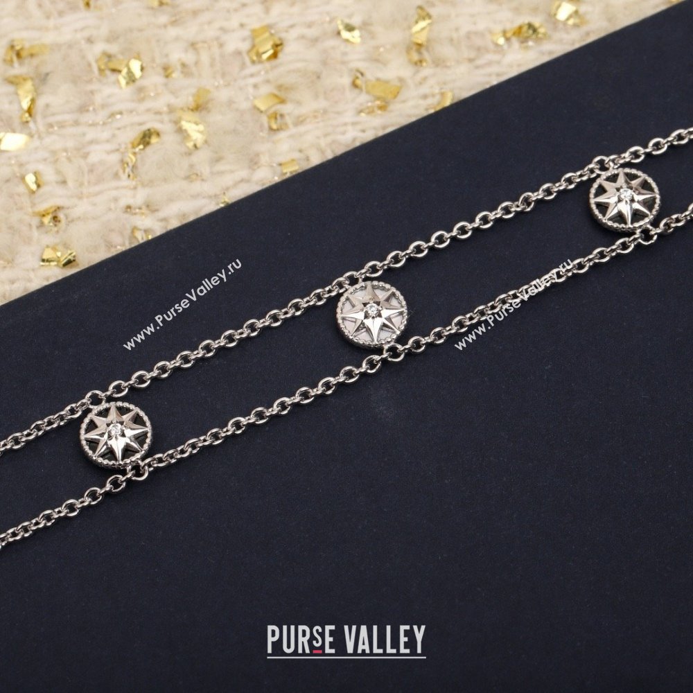 Dior Rose Des Vents Necklace D082808 Silver 2025 (MLD-25082808)