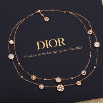 Dior Rose Des Vents Necklace D082809 Pink Gold 2025 (MLD-25082809)