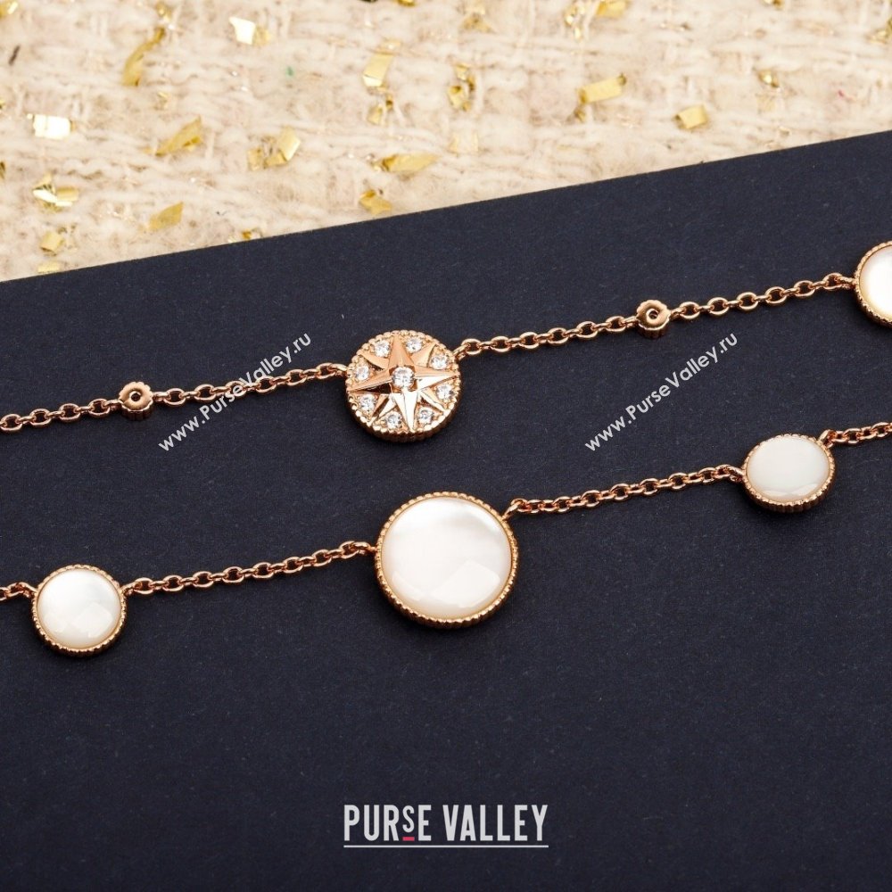 Dior Rose Des Vents Necklace D082809 Pink Gold 2025 (MLD-25082809)