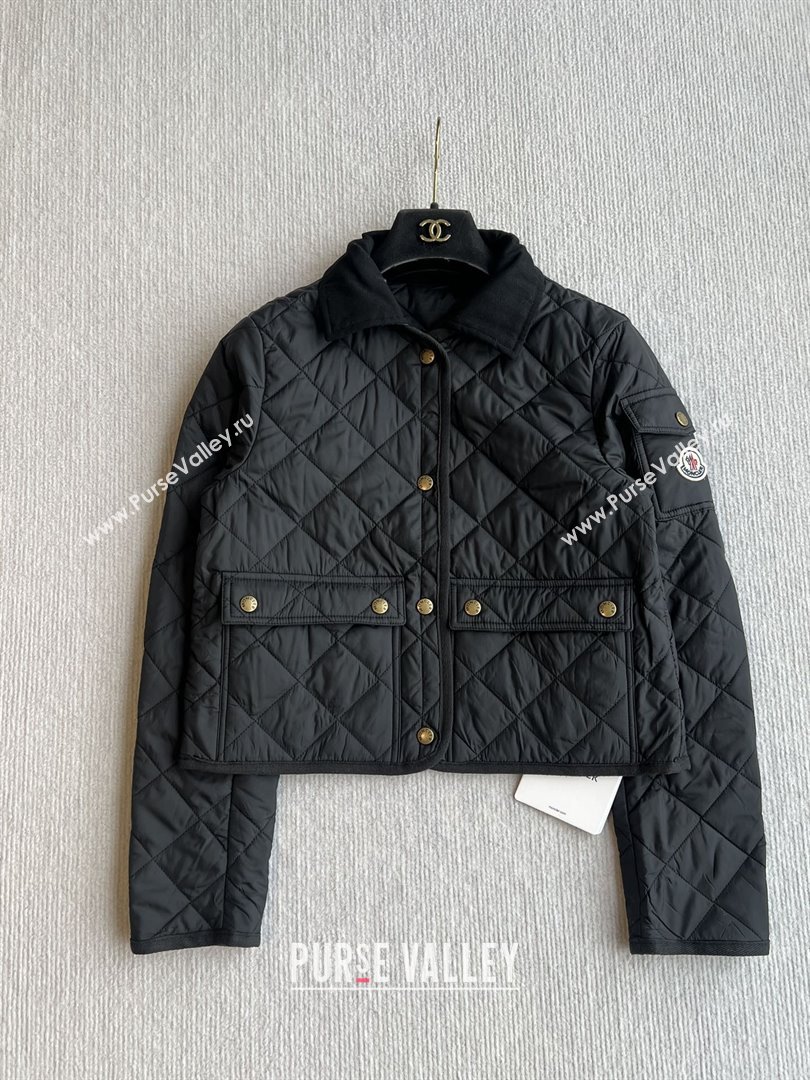 Moncler Diamond-Quilted Padded Jacket M82914 Black 2025 (Q-25082914)