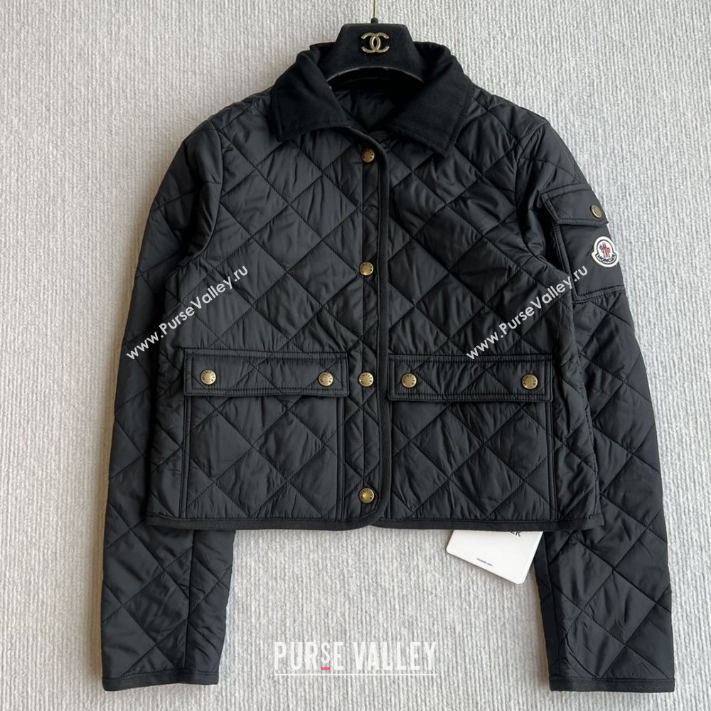 Moncler Diamond-Quilted Padded Jacket M82914 Black 2025 (Q-25082914)