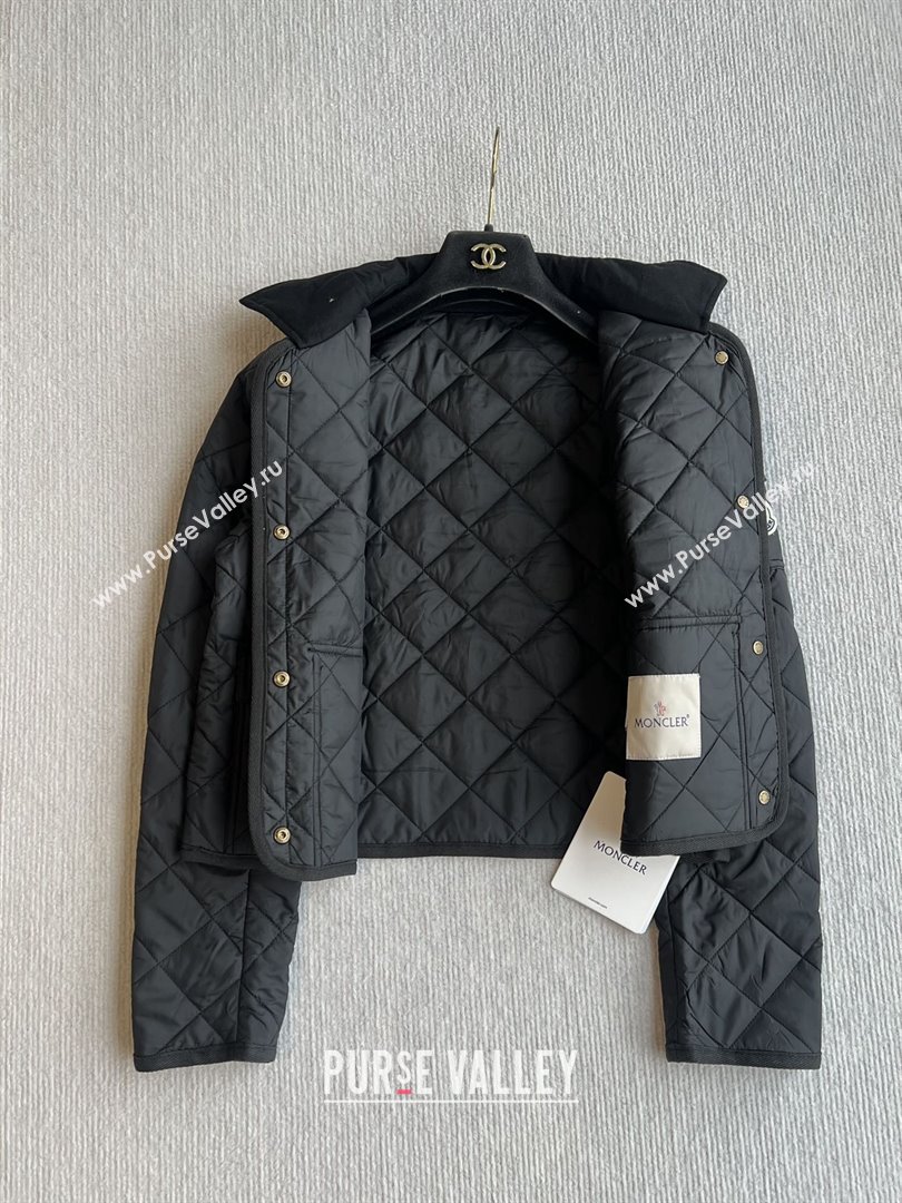 Moncler Diamond-Quilted Padded Jacket M82914 Black 2025 (Q-25082914)