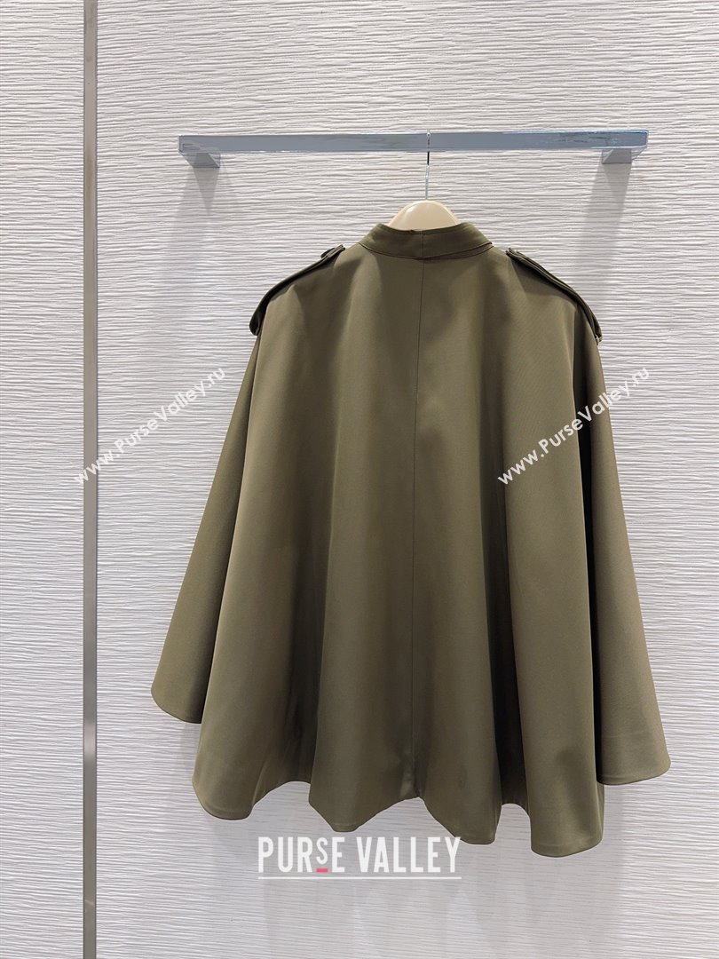 Burberry Cape Coat B090102 Green 2025 (Q-25090102)