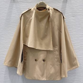 Burberry Cape Coat B090103 Khaki 2025 (Q-25090103)