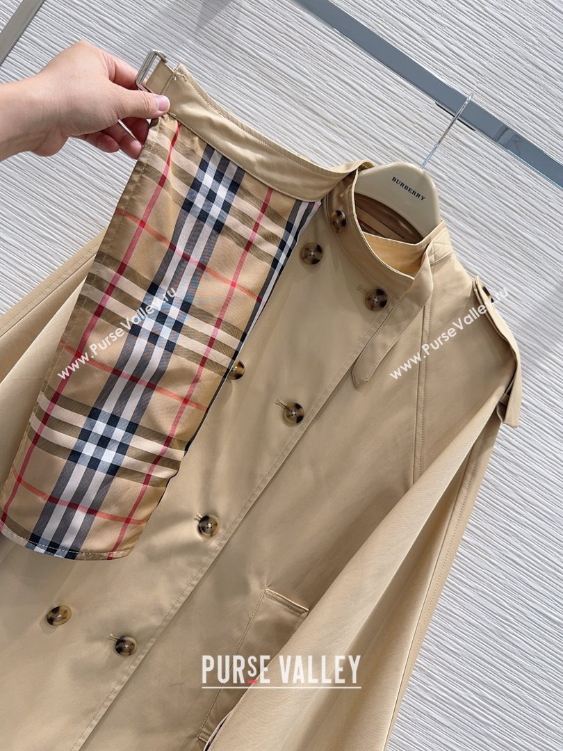 Burberry Cape Coat B090103 Khaki 2025 (Q-25090103)