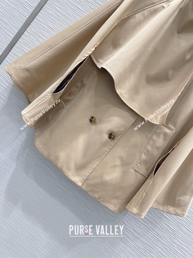Burberry Cape Coat B090103 Khaki 2025 (Q-25090103)