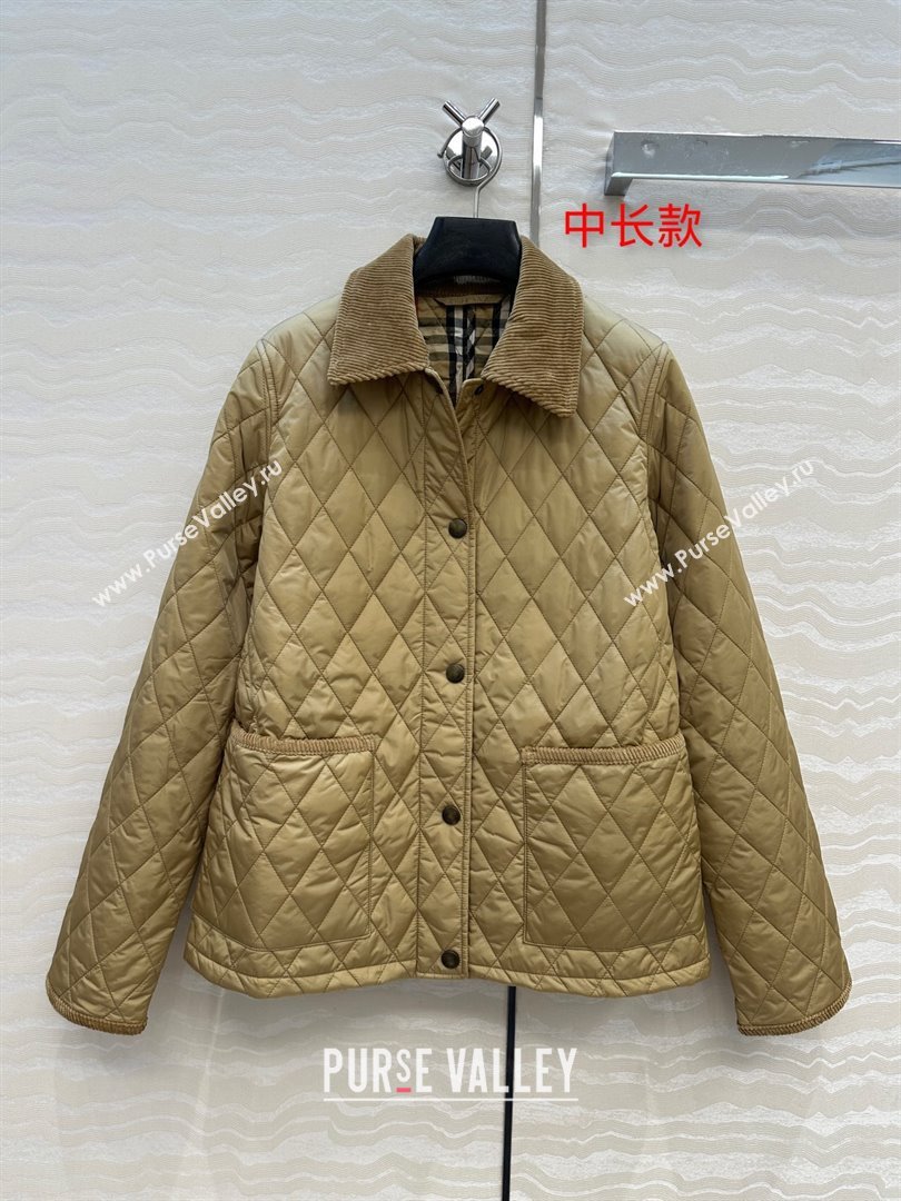 Burberry Mid-Length Padded Jacket B090403 Brown 2025 (Q-25090403)