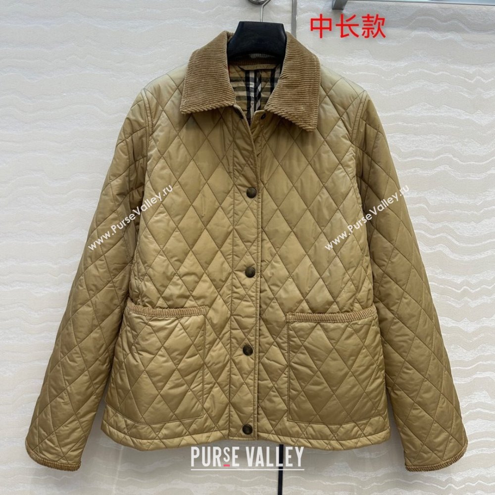 Burberry Mid-Length Padded Jacket B090403 Brown 2025 (Q-25090403)