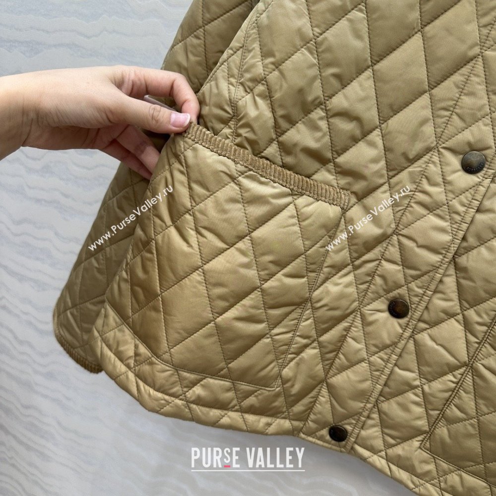 Burberry Mid-Length Padded Jacket B090403 Brown 2025 (Q-25090403)