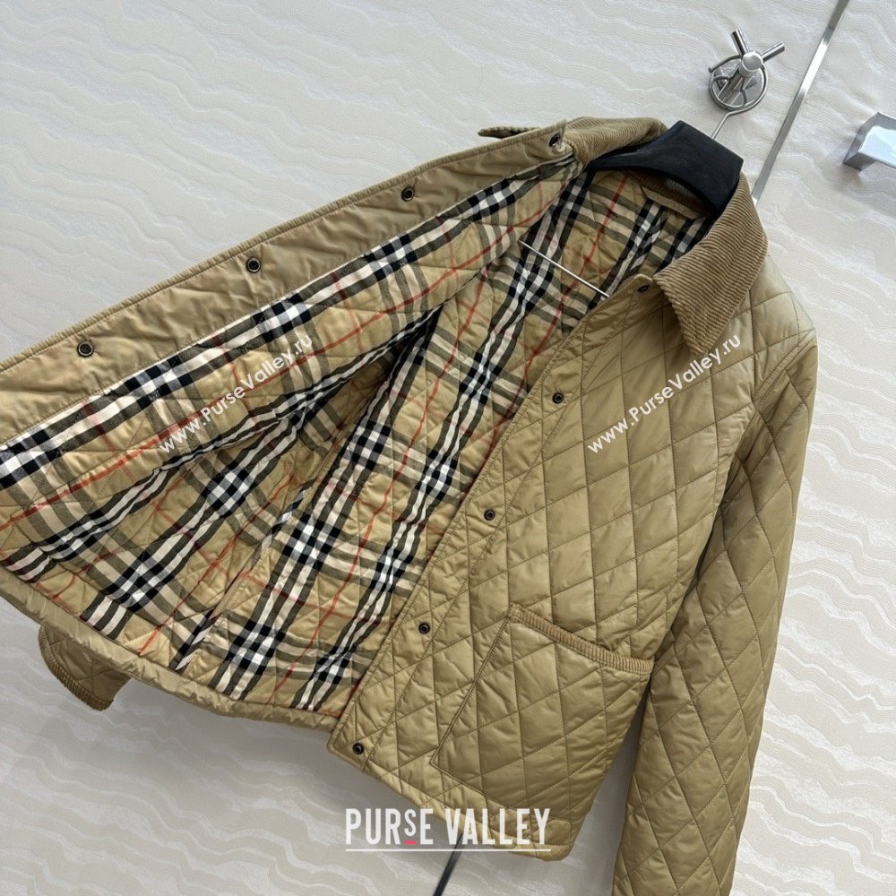 Burberry Mid-Length Padded Jacket B090403 Brown 2025 (Q-25090403)