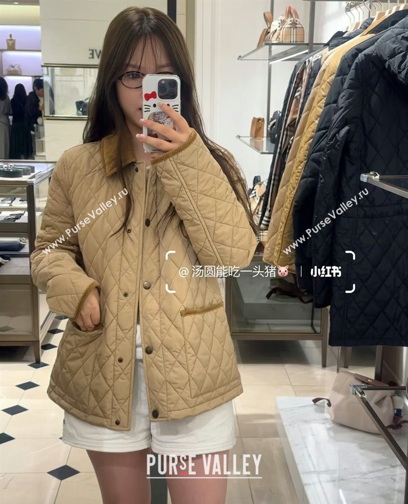 Burberry Mid-Length Padded Jacket B090403 Brown 2025 (Q-25090403)