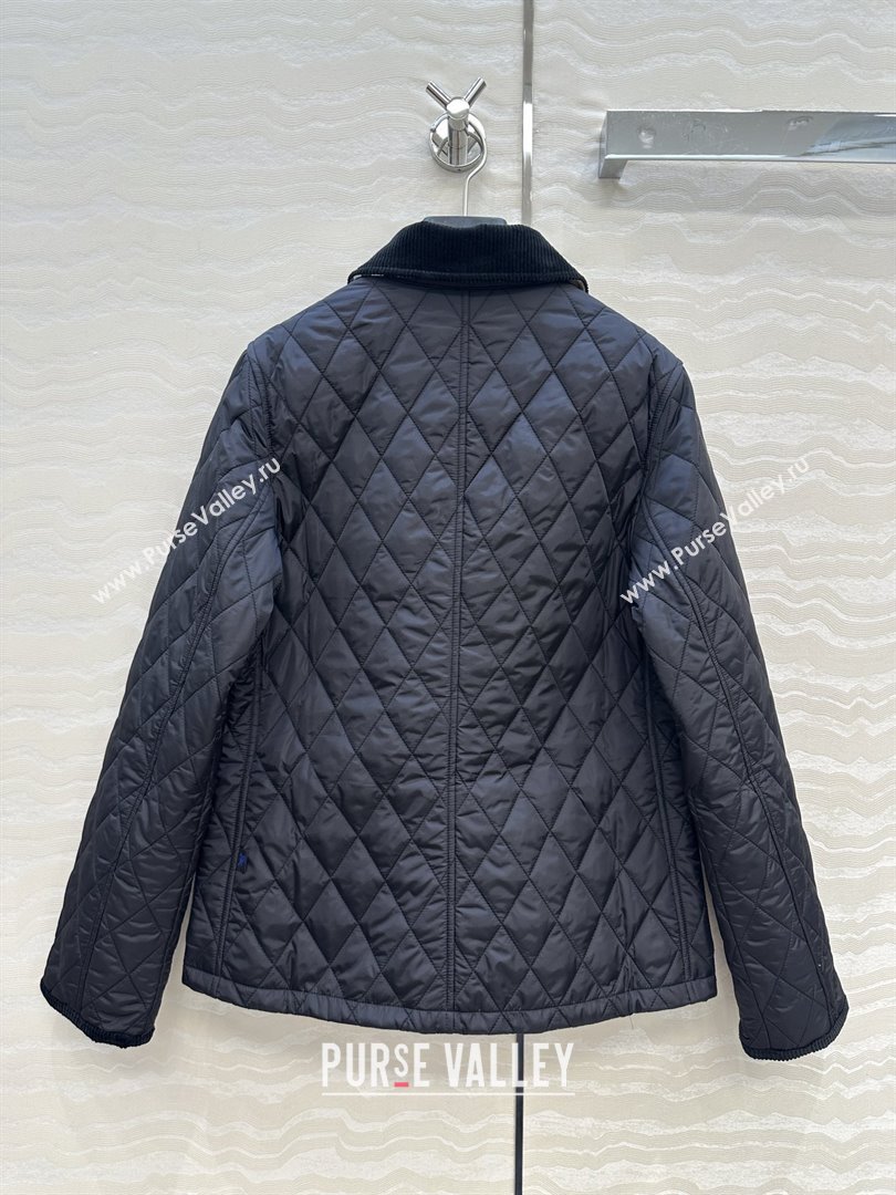 Burberry Mid-Length Padded Jacket B090404 Black 2025 (Q-25090404)