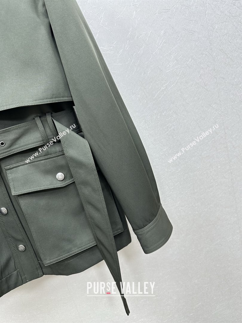 Saint Laurent Trench Coat S090411 Green 2025 (Q-25090411)