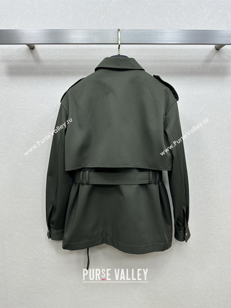 Saint Laurent Trench Coat S090411 Green 2025 (Q-25090411)