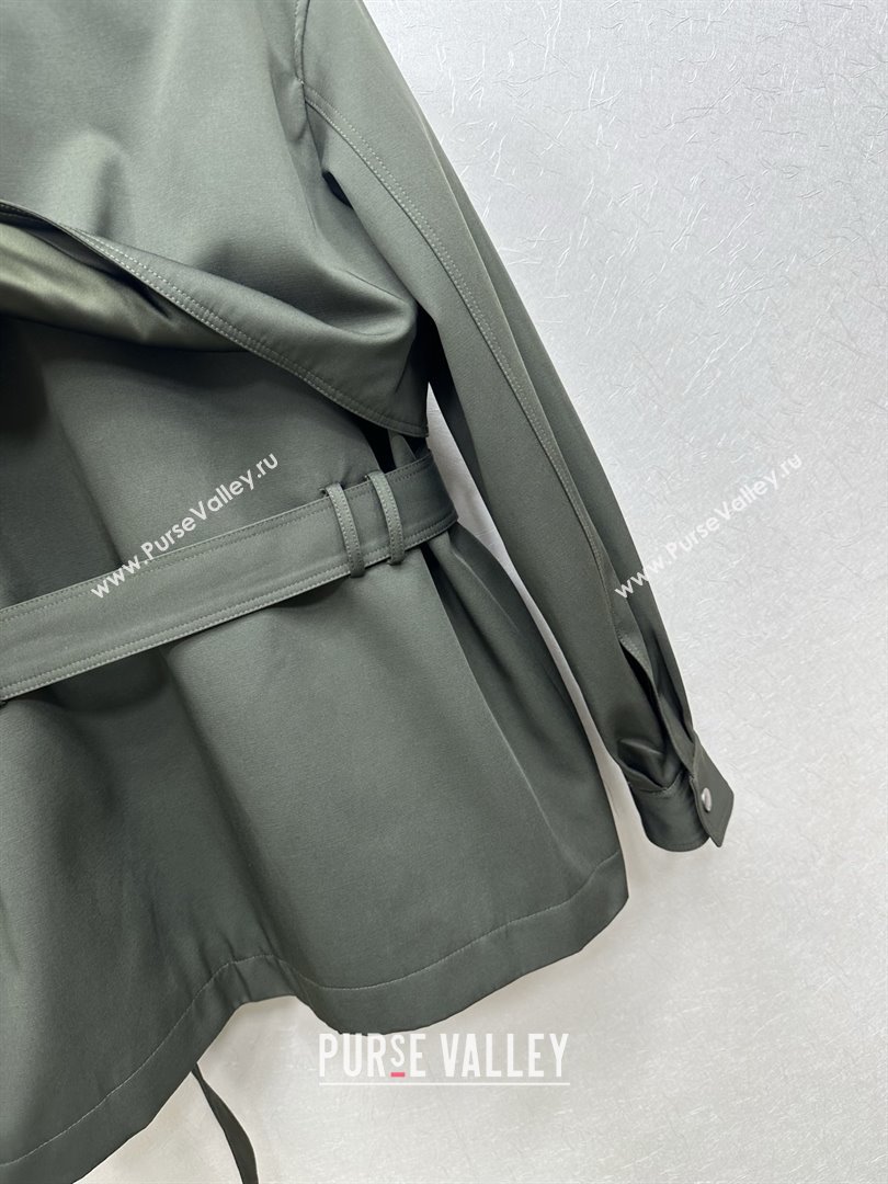 Saint Laurent Trench Coat S090411 Green 2025 (Q-25090411)