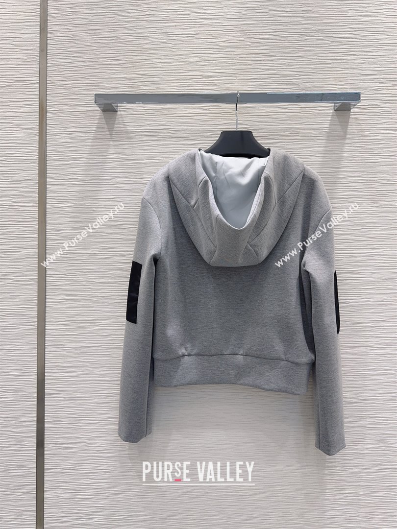 Prada Hoodie Jacket P090414 Grey 2025 (Q-25090414)