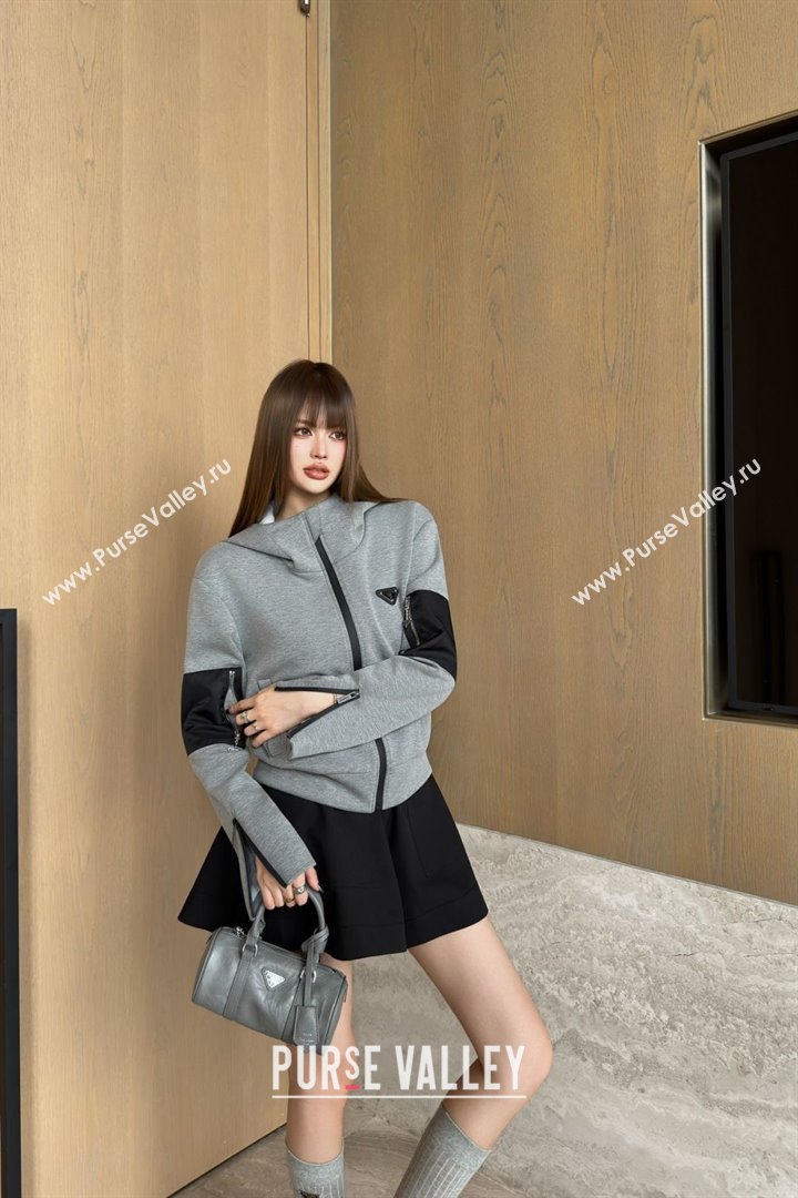Prada Hoodie Jacket P090414 Grey 2025 (Q-25090414)