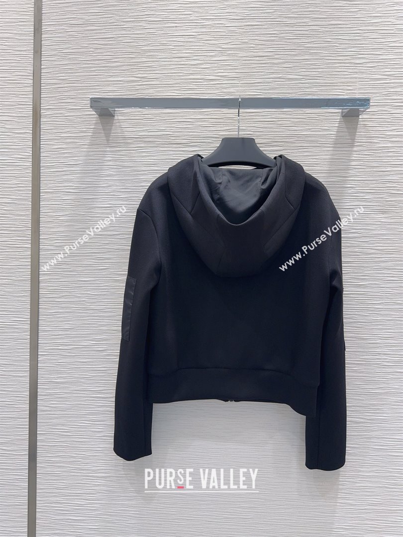 Prada Hoodie Jacket P090415 Black 2025 (Q-25090415)
