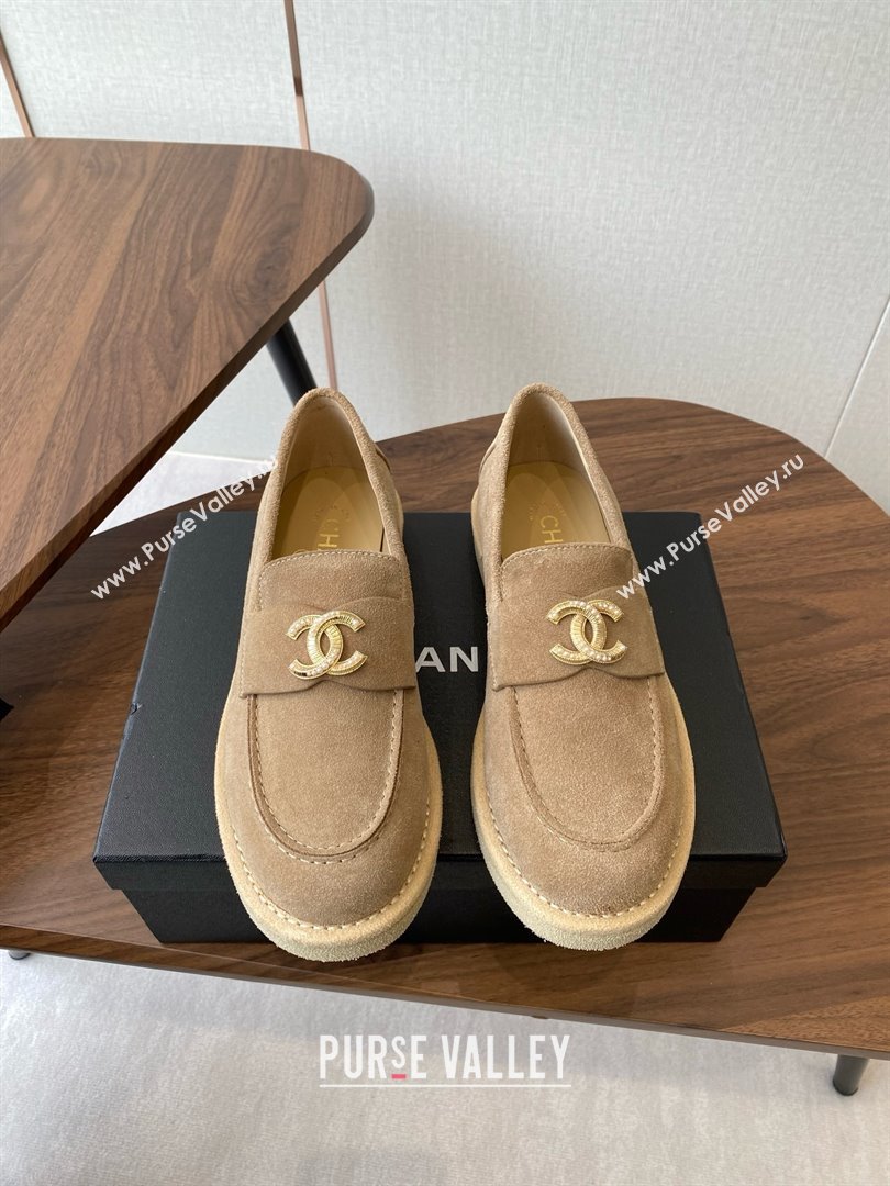 Chanel Suede Loafers CH9334 Brown 2025 (KL-25090334)